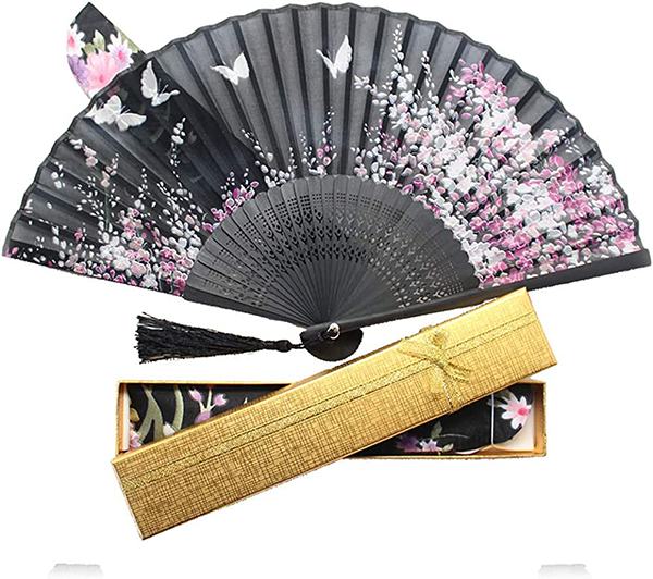 Fan & Fan Bag: Cherry Blossom Pattern Alt Japansk