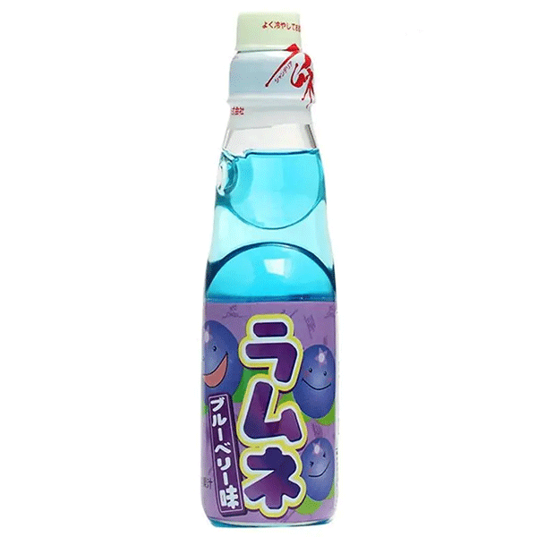 Hata Ramune: Blueberry Flavor 200ml Alt Japansk