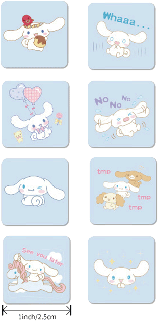 Sanrio Stickers 2,5cm Alt Japansk