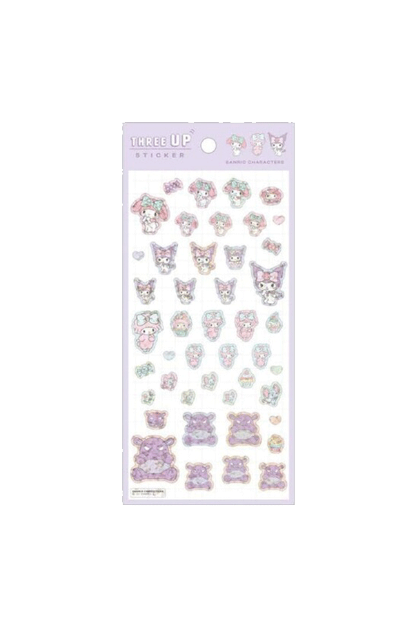 Sanrio Three UP Glitter Klistremerker