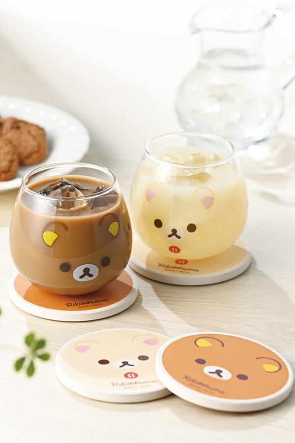 Rilakkuma & Korilakkuma | Glass & Coaster