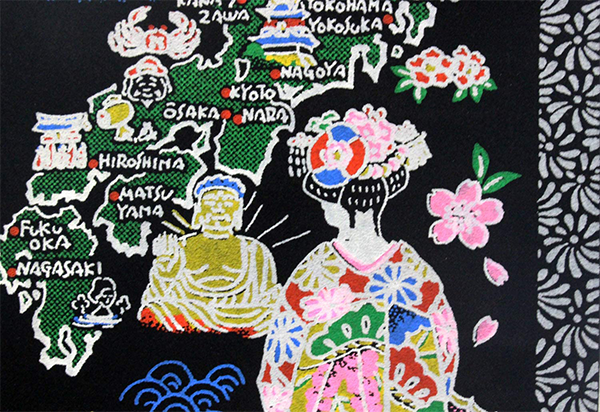 Wall Scroll Souvenir: Maiko, Bean Alt Japansk