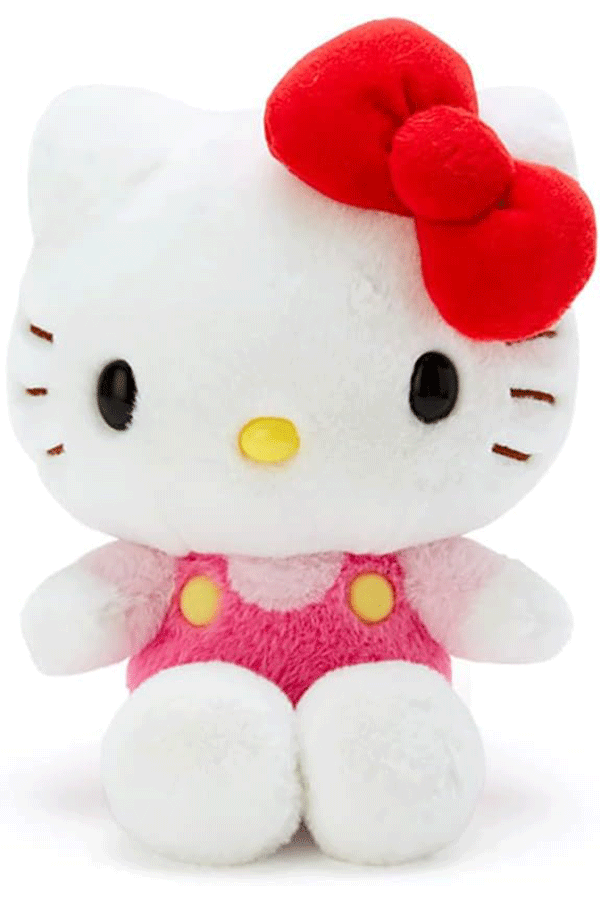 Hello Kitty bamse plysj fra Sanrio Original, tilgjengelig i tre størrelser.