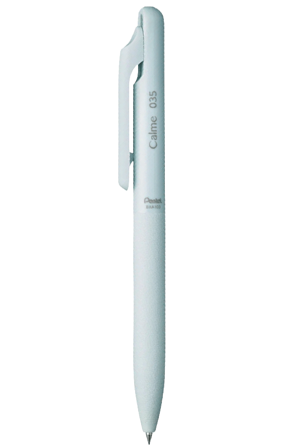 Pentel Calme gelpenn 0.35mm i fargen Lyseblå, med ekstra fin tupp.