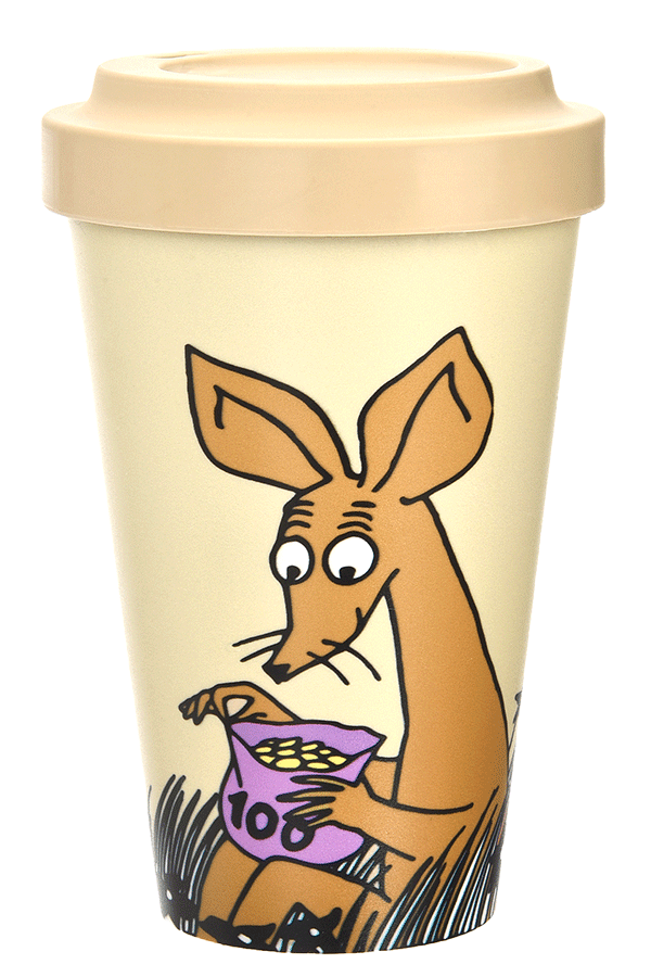 Stort kaffekrus på 450ml fra Nordicbuddies med motiv av Sniff fra Mummitrollet.