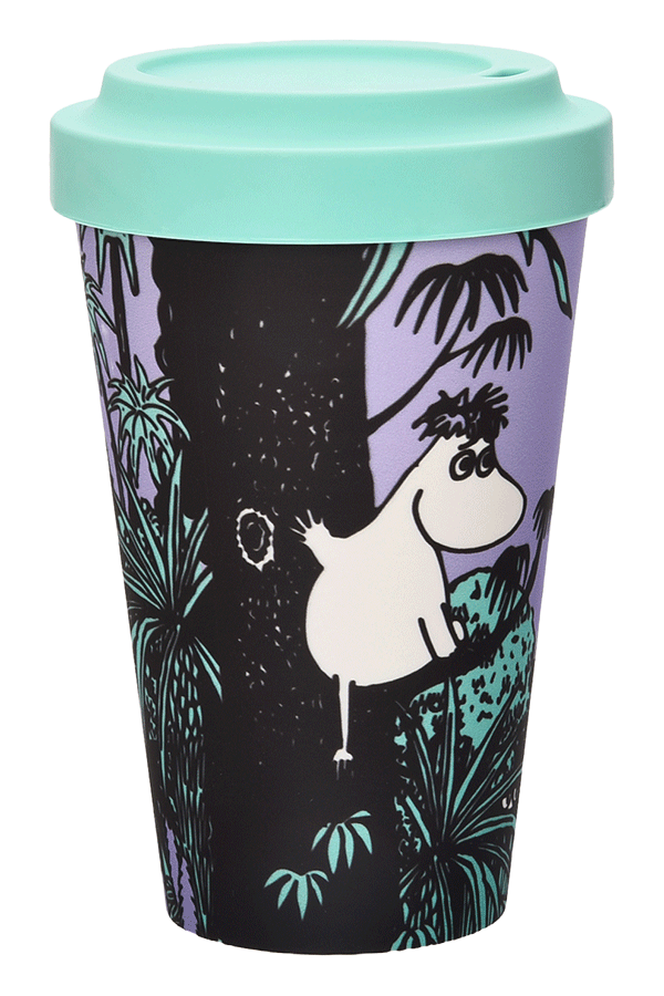 Stort kaffekrus på 450ml fra Nordicbuddies med motiv av Snorkfrøken og Mummitrollet.