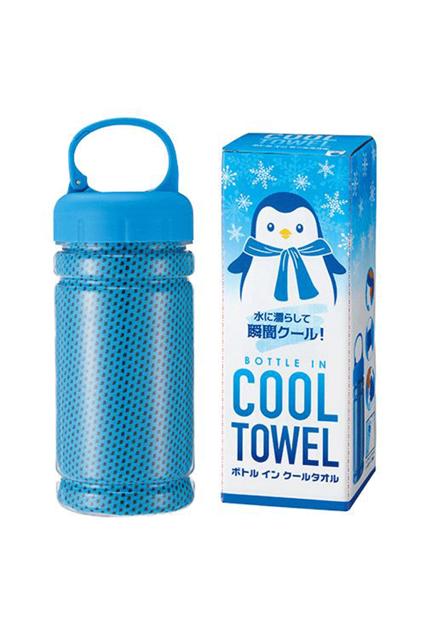 Bottle in Cool Towel Blue Alt Japansk