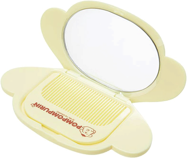 Face Mirror & Comb Set: Pompompurin Alt Japansk