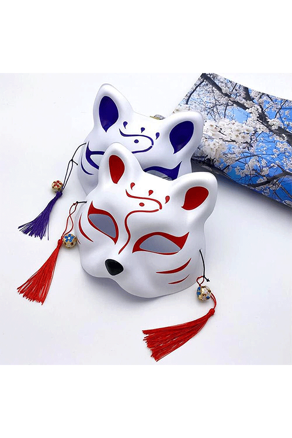 Fox Mask Set of 3 Japanese Style Alt Japansk