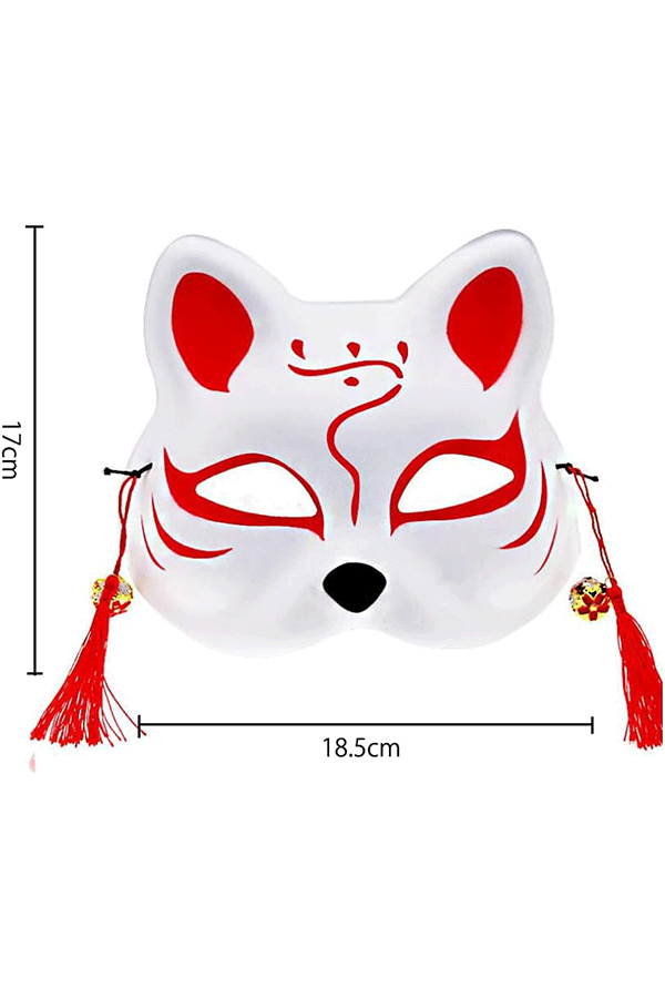 Fox Mask Set of 3 Japanese Style Alt Japansk