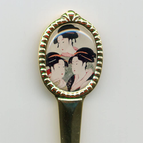 Japanese Art Spoons Ukiyo-e Print 5 Piece Set Auspicious Gift Alt Japansk