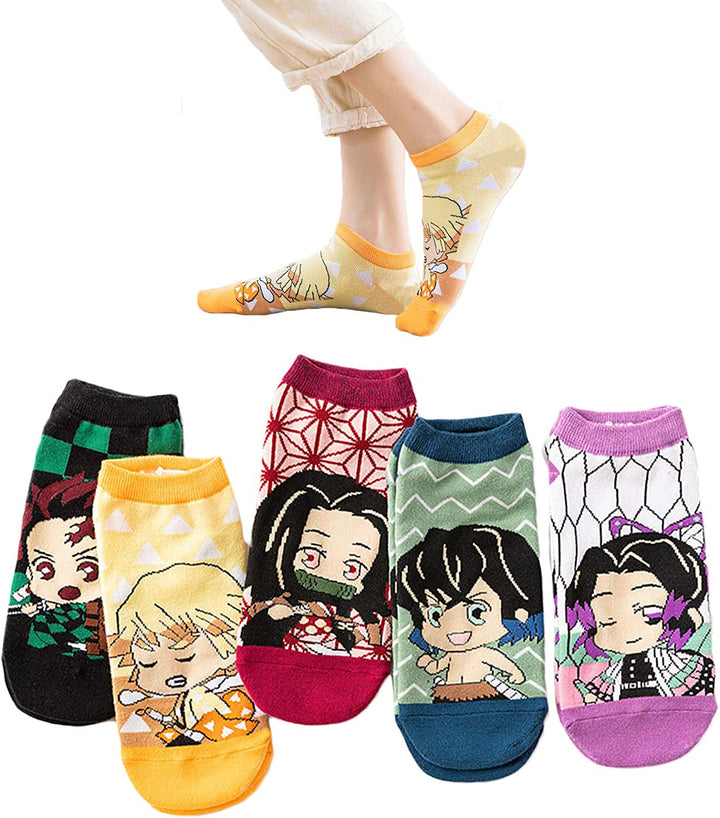 Kids Socks 5-Pack: Demon Slayer Alt Japansk