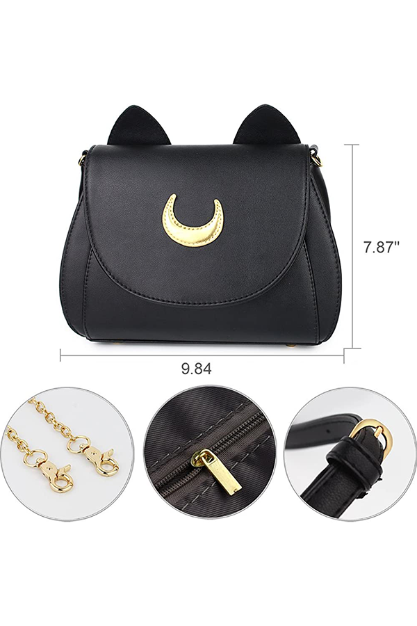 Luna Cat Leather Gothic Purse: Sailor Moon Alt Japansk