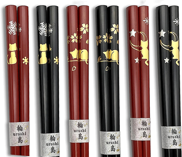 Moon Neko Black Chopsticks Alt Japansk