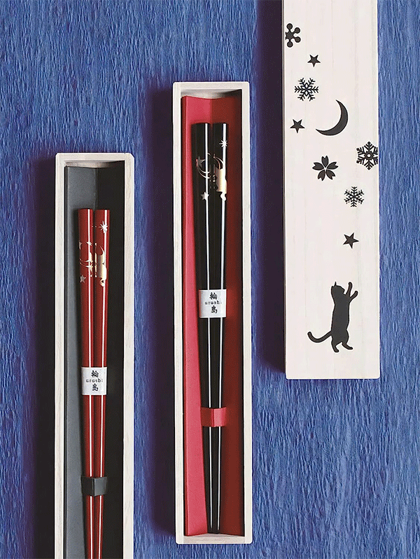 Moon Neko Black Chopsticks Alt Japansk