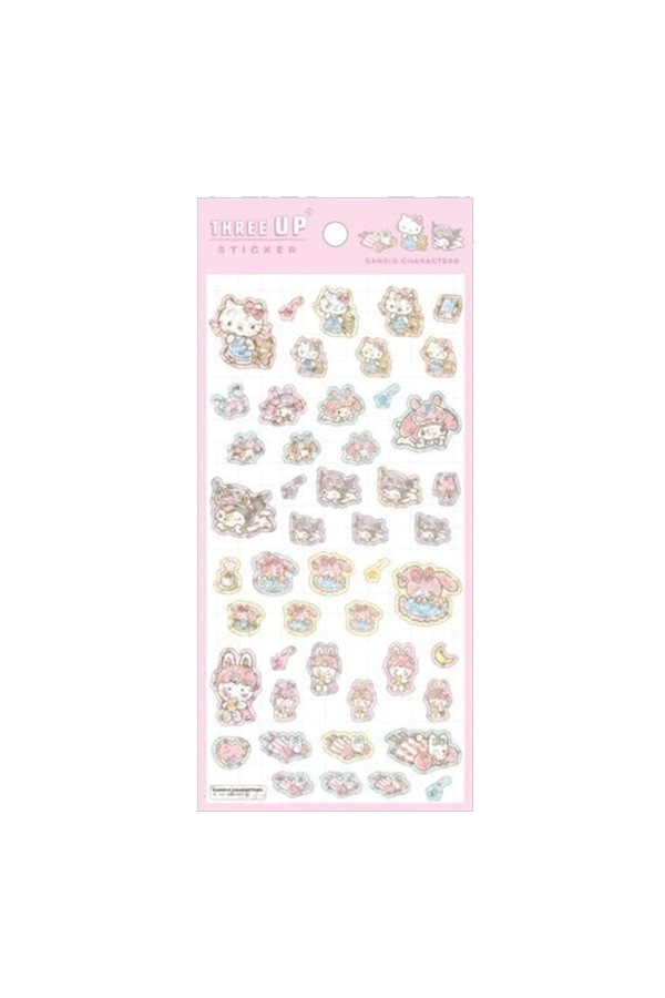 Three UP Glitter Stickers: Sanrio