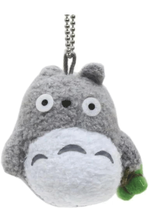 Fluffy Grey Totoro Keychain: My Neighbor Totoro