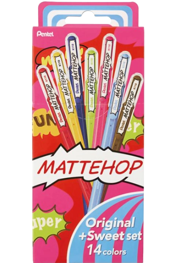 Gel Ink Ballpoint Pen Set: Mattehop