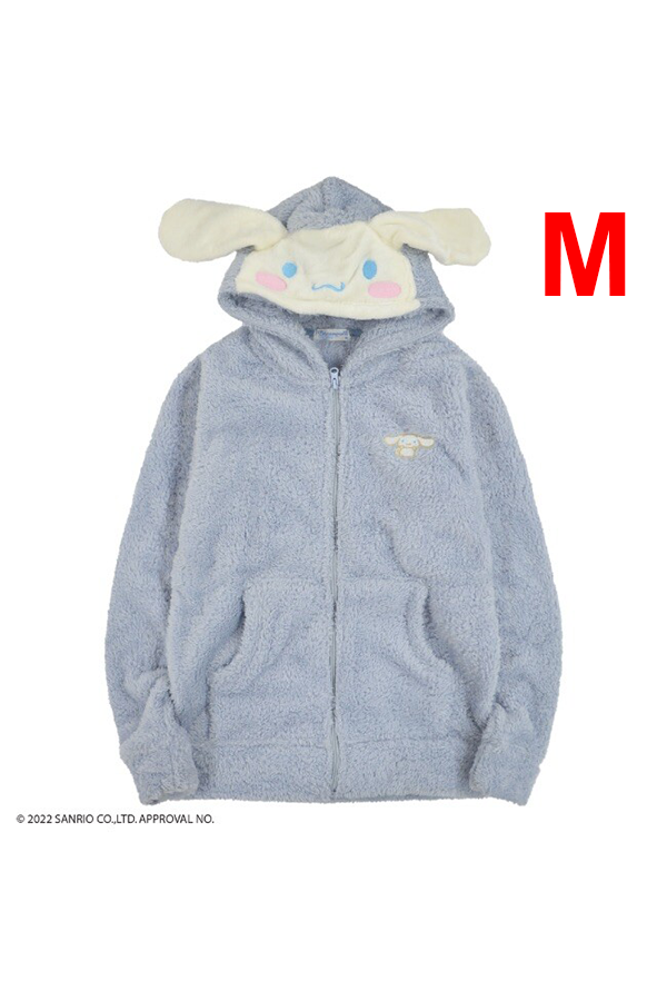 Sanrio Feather Hoodie Soft Blue: Cinnamoroll