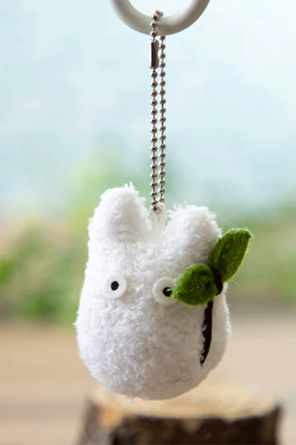 Fluffy Grey Totoro Keychain: My Neighbor Totoro