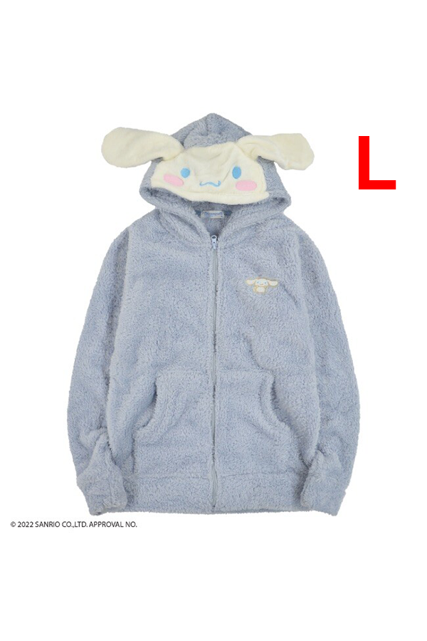 Sanrio Feather Hoodie Soft Blue: Cinnamoroll