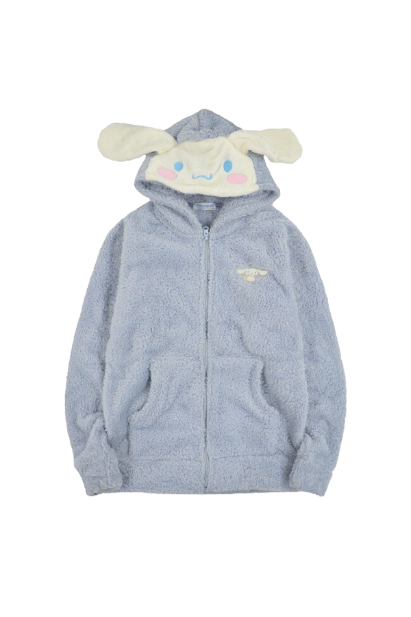 Sanrio Feather Hoodie Soft Blue: Cinnamoroll