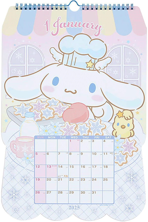 Big Wall Calendar 2025: Cinnamoroll