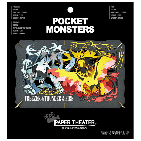 Paper Theater Series Freezer & Thunder & Fire: Pokémon [DIY]