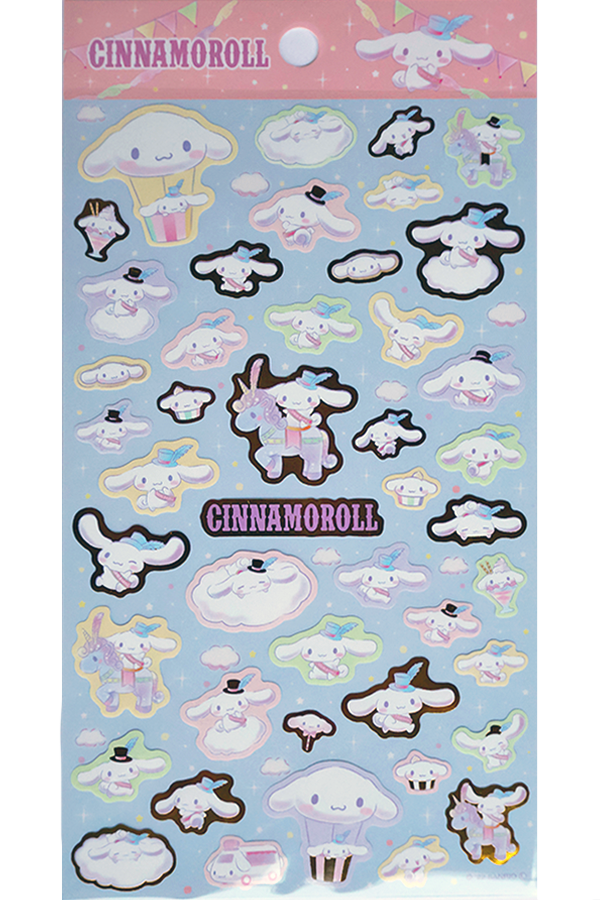 Ark med Cinnamoroll Festival Gull Klistremerker, med skinnende gulldetaljer.