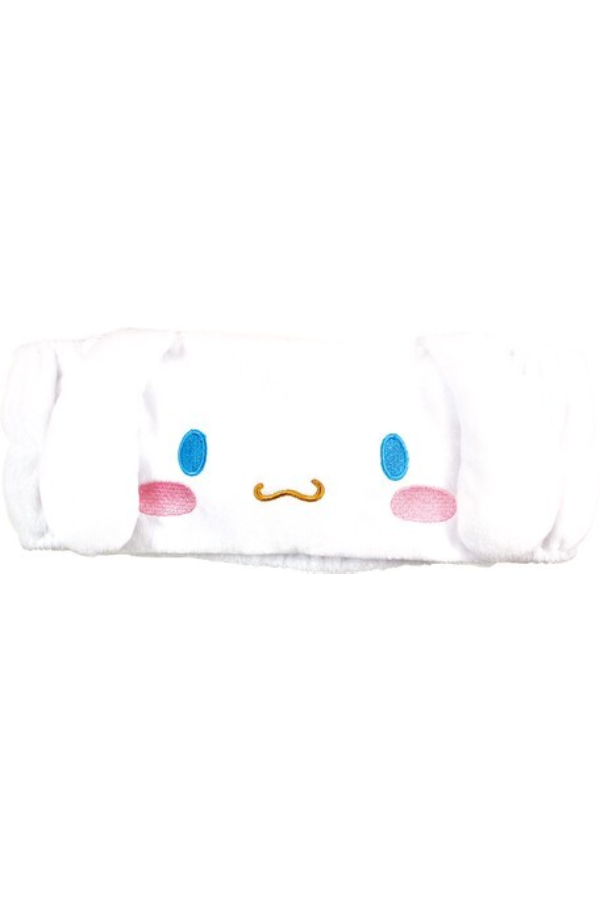 Cinnamoroll hårbånd fra Sanrio, perfekt for hudpleie og sminke.