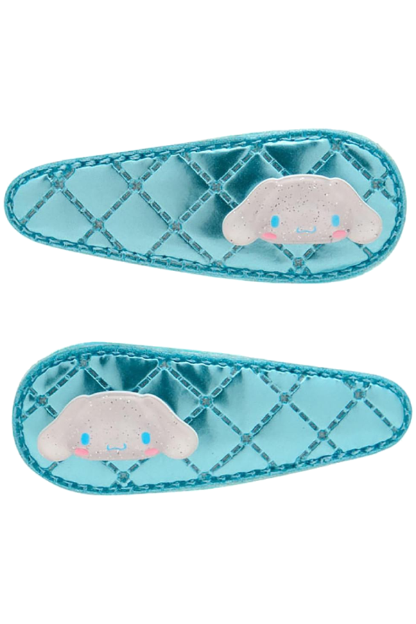 Et sett med to Cinnamoroll hårklyper for pannelugg fra Sanrio Original.