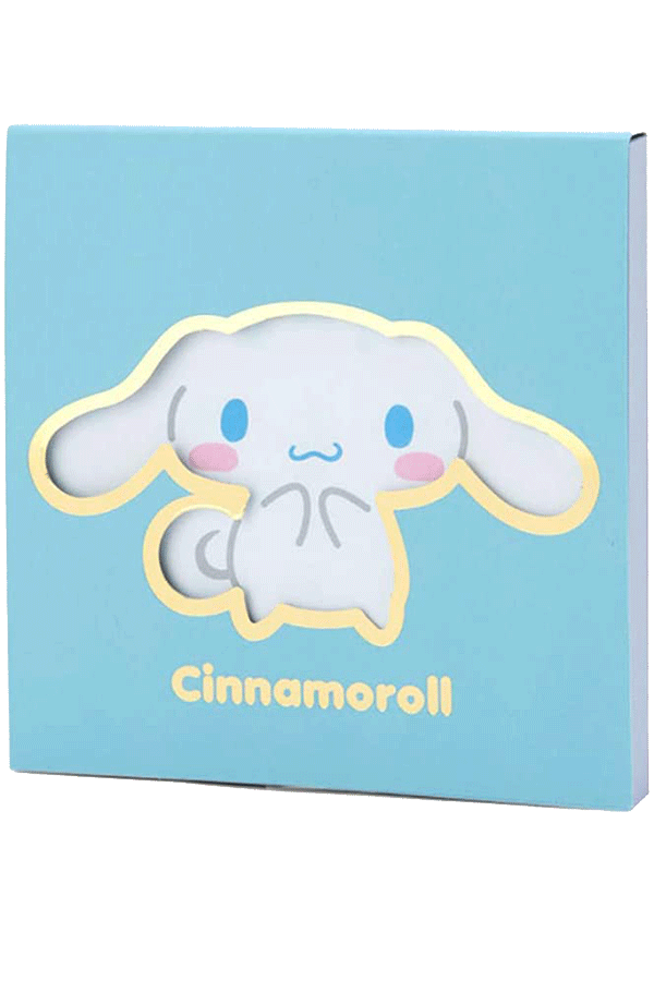 Firkantet "Sanrio Original" memoblokk med Cinnamoroll-design.