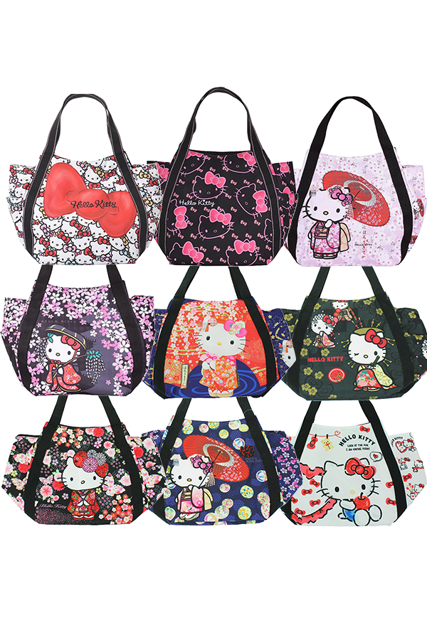 Hello Kitty tote bag fra Sanrio x Manufatto-samarbeidet, sett forfra.