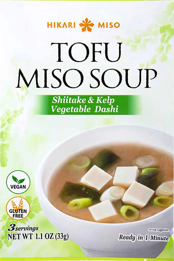 Pakke med Hikari Miso Suppe med Tofu, Shiitake & Tare (3 porsjoner).
