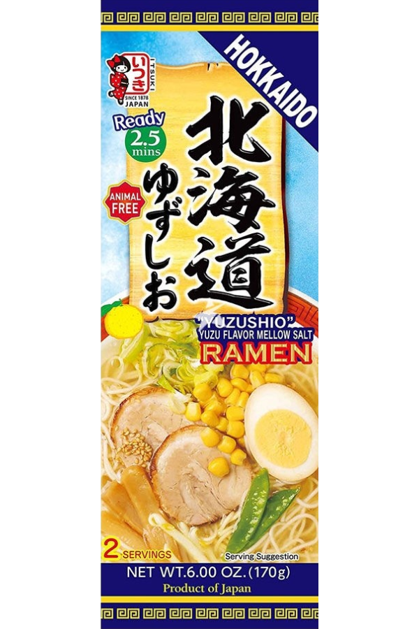 En 170g pakke med Itsuki Hokkaido Yuzu-Shio Ramen.