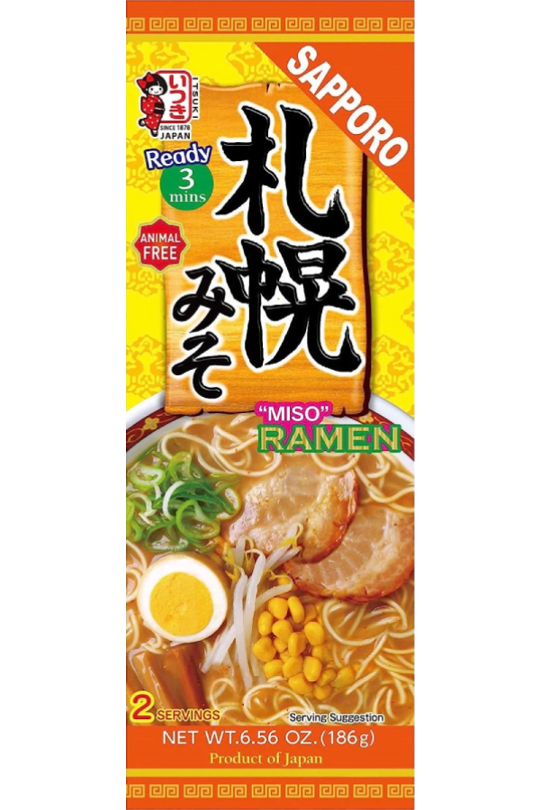 En 186g pakke med Itsuki Sapporo Miso Ramen.