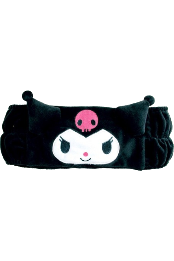 Kuromi hårbånd fra Sanrio, perfekt for hudpleie og sminke.