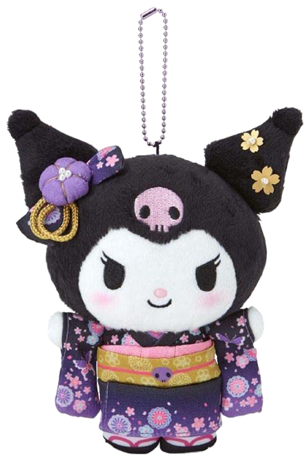 Kuromi mascot plysj i kimono fra Sanrio Original-serien.