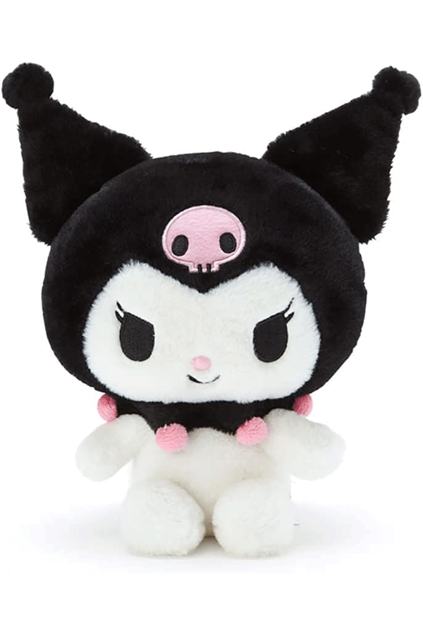 Den lille (Størrelse S) Kuromi plysjbamsen fra Sanrio Original.