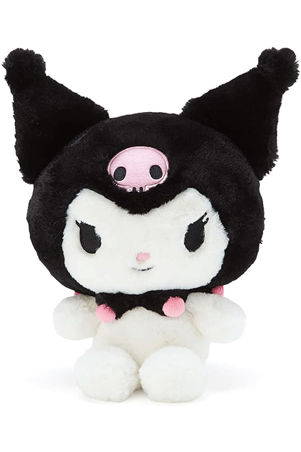 Den mellomstore (Størrelse M) Kuromi plysjbamsen fra Sanrio Original.