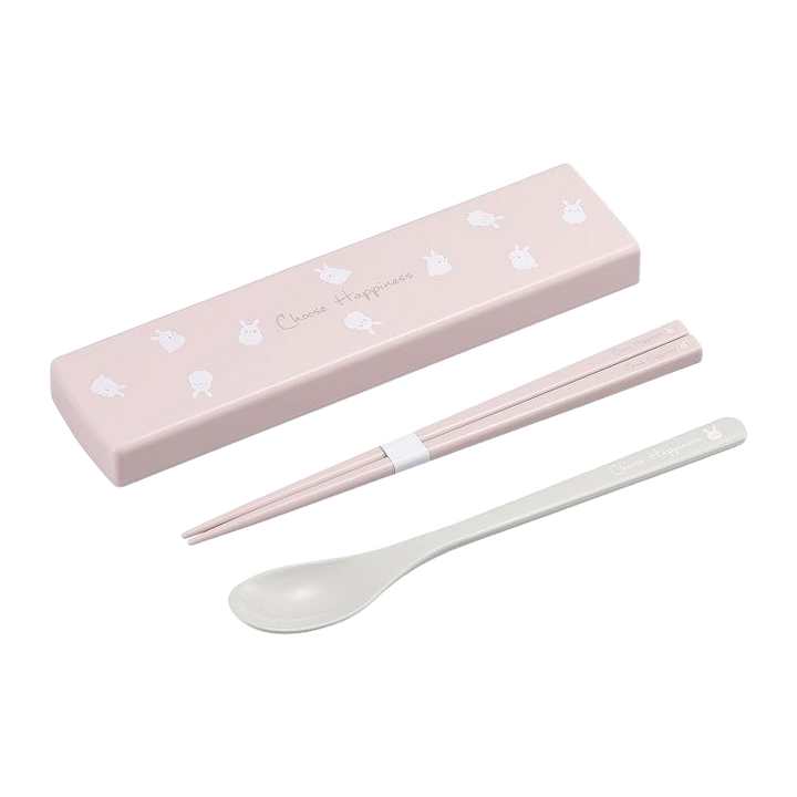 Chopsticks & Spoon Case Set: Choose Happiness