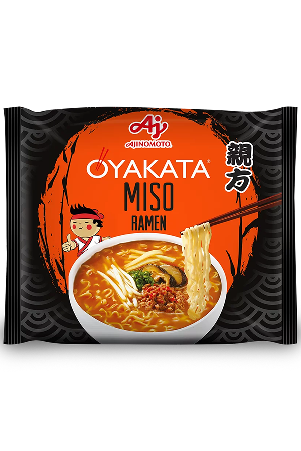 Pakke med Oyakata Miso Ramen instant nudelsuppe, 83g.