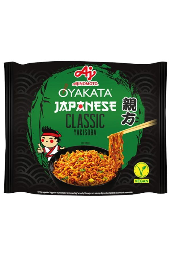 Pakke med Oyakata Yakisoba Japanese Classic instant nudler, 93g.