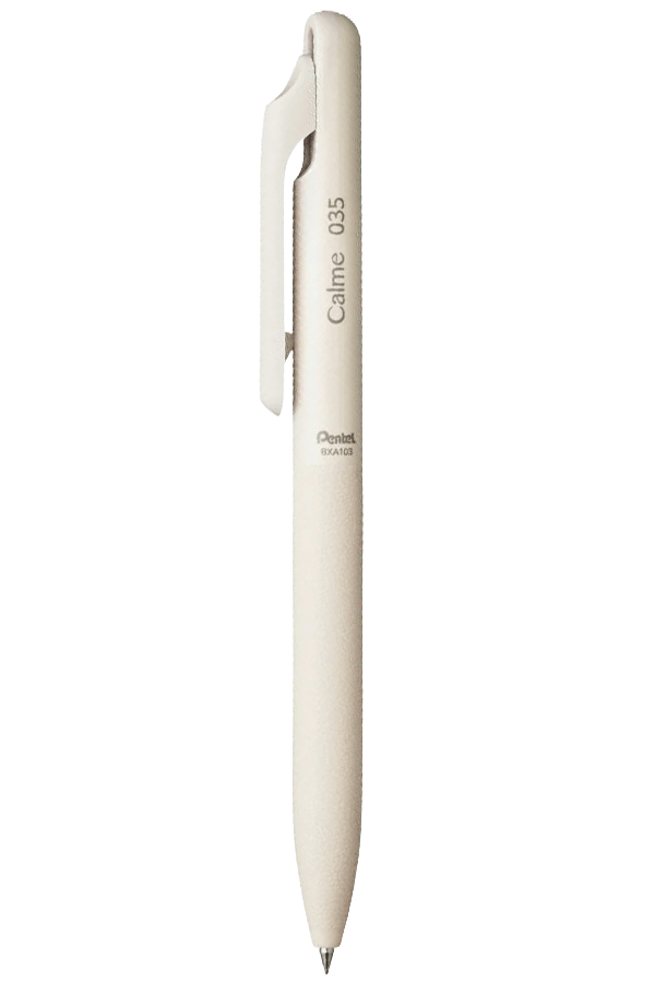 Pentel Calme gelpenn 0.35mm i fargen Beige, med ekstra fin tupp.
