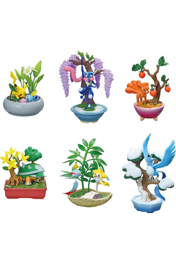 Re-Ment Pokémon Bonsai 3 blind box med 6 bonsai Pokémon-diorama Alt Japansk