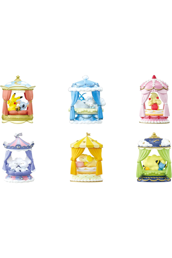 Re-Ment Pokémon Nighty Night blind box med 6 sovende Pokémon-figurer Alt Japansk