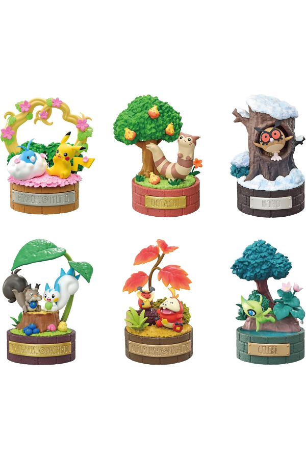Re-Ment Pokémon Peaceful Moments blind box med 6 skogs-diorama Alt Japansk