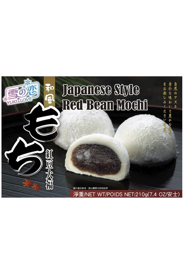 Pakke med Rød Bønne Mochi (Japansk Stil) 210g, myke riskaker.