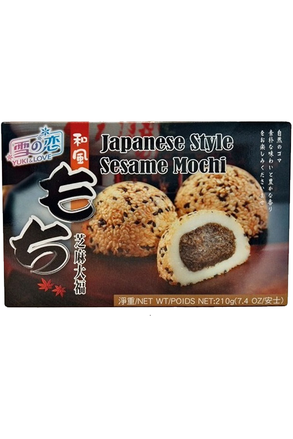 Pakke med Sesam Mochi (Japansk Stil) 210g, myke riskaker.