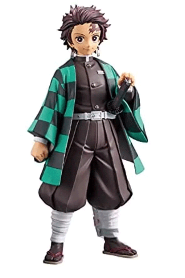 Tanjiro Kamado figur fra Demon Slayer, produsert av Banpresto.